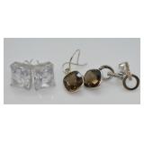 3 pcs. Natural Stone & CZ Earrings