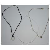 3 pcs. Sterling Silver Necklaces