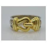 David Yurman 14k Gold & Sterling Silver Ring