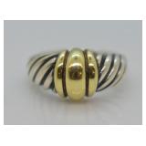 David Yurman 14k Gold & Sterling Ring