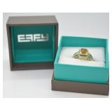 EFFY 18k Gold & Sterling Silver Citrine Ring