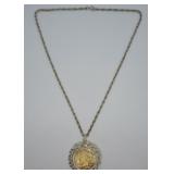 1922 Peace Dollar set in Pendant Necklace