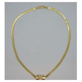 10k Gold Slide Pendant w/ Gold-tone Chain