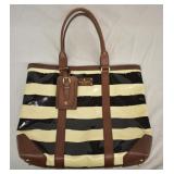 Kate Spade Patent Leather Stripe Tote