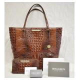 Brahmin Harrison Tote & Wallet in Pecan