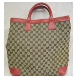 Gucci Canvas & Leather Handbag