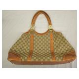 Gucci Canvas & Leather Handbag