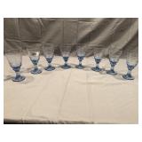 8pcs light blue steam glasses