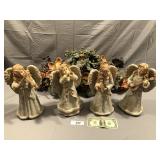 5pcs Angel décor & faux flower arrangement