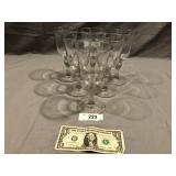 6pcs of water glasses stemware