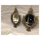 Pair of vintage Made in Italy Small Mirrors