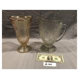 2pcs Iris & Herringbone Carnival Vase & Pitcher