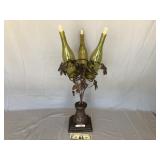 Large metal wine bottle holder