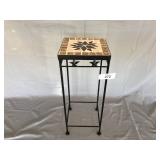 Metal 12 point star tile top table