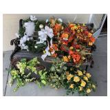 7pcs 5x Wreaths hand made and 2 faux plants