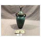 14.5" Urn style pot with lid, pottery