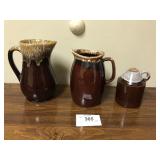 3pcs pottery brown drip glaze Hull?