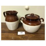 2pcs McCoy Large Bean pot & Pitcher