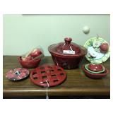 9pcs Kitchen décor, apple pattern, large fruit bow