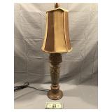 Large porcelain table lamp w/shade