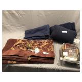 Misc lot, Valance, & lap blankets ++