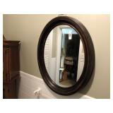 Mocha oval mirror