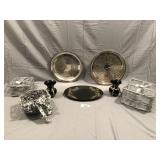 8pcs Wedding lot, Silver plate basekts ++