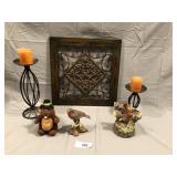 6pcs of home décor metal art & ceramic