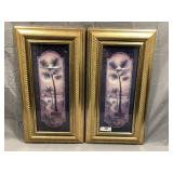 Pair of matching palm tree prints