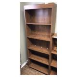 2pcs Wood color book cases