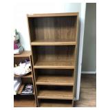 4 shelf wood color book case
