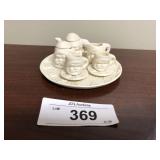 Vintage satin glass style mini tea set