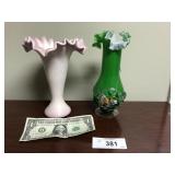 Pair of vintage vases Handblown ++