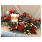 Large lot of faux flowers 6pcs