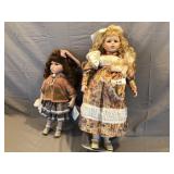 2pcs Pair of victorian-style dolls Duck House +