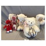 6pcs plush bears and baby