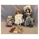 5pcs Victorian style dolls and more