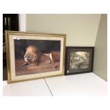 2pcs prints, Lion & Landscape