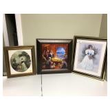 3pcs Victorian style prints, and Jesus transfer