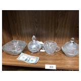 3 pcs vintage glassware