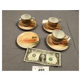 7pcs Hand Painted Nippon saucers & cups