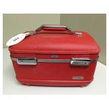 Vintage red American Tourister cosmetic hardcase