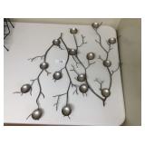 Set of metal tea light branch centerpieces
