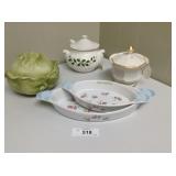 Fun lot of mismatched serving items