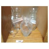 Glass vases & chimney