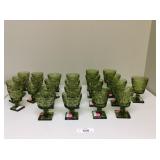 Olive mid century stemware