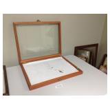 Plexitop lockable wood display/shadowbox