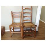Pair of ladder back chairs