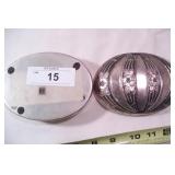 Vintage Ladies dresser box, silver tone