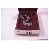 .925 Sterling chain & Sterling Wolf Charm